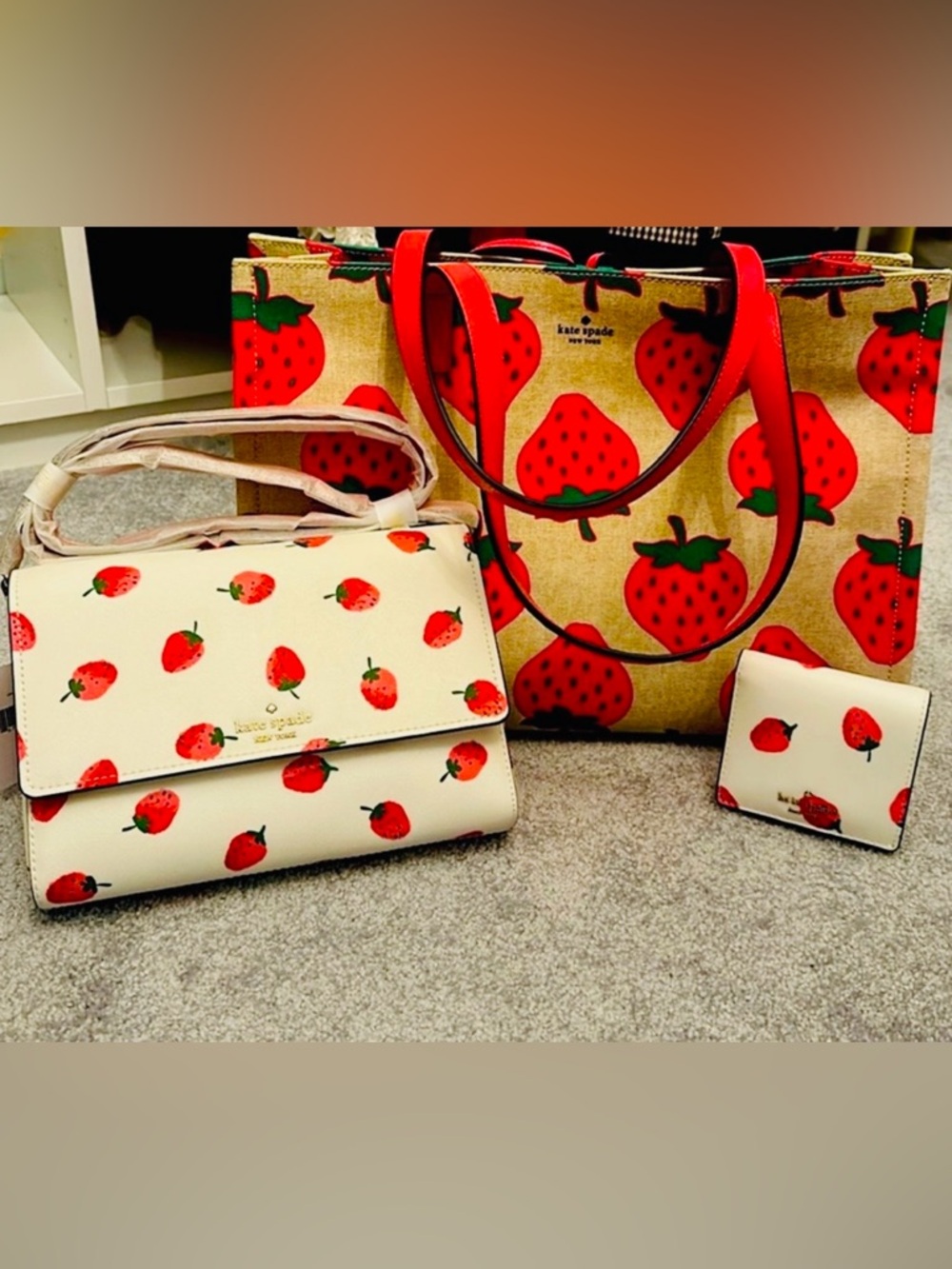 New Kate spade cove street strawberry multi crossbody bag